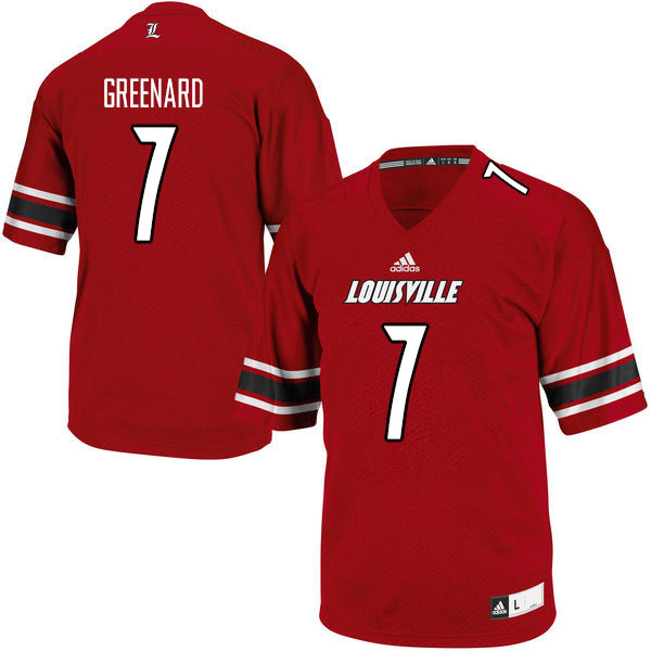 Men #7 Jon Greenard Louisville Cardinals College Football Jerseys Sale-Red